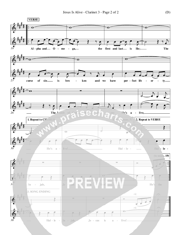 Jesus Is Alive (Ron Kenoly) PraiseCharts