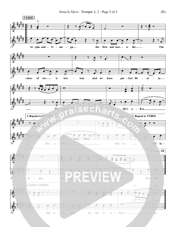 Jesus Is Alive Trumpet 2/3 (Ron Kenoly)