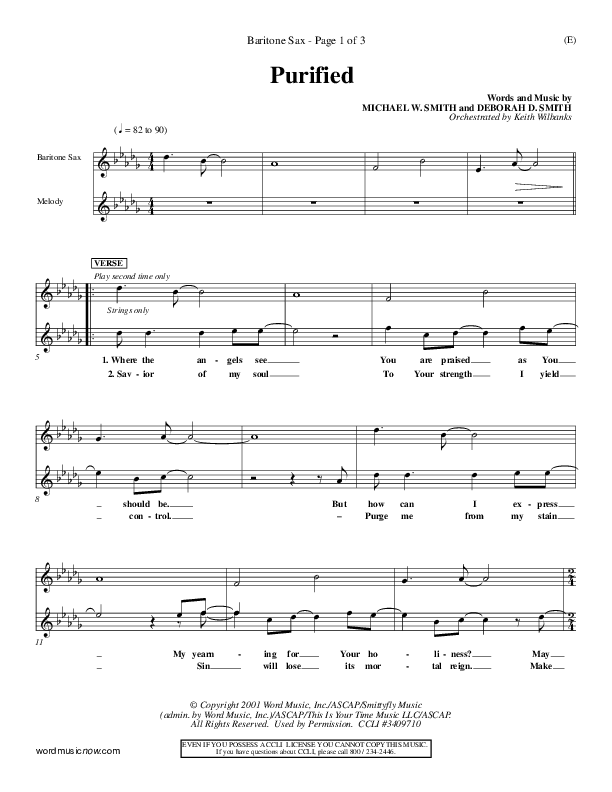 Purified Bari Sax (Michael W. Smith)