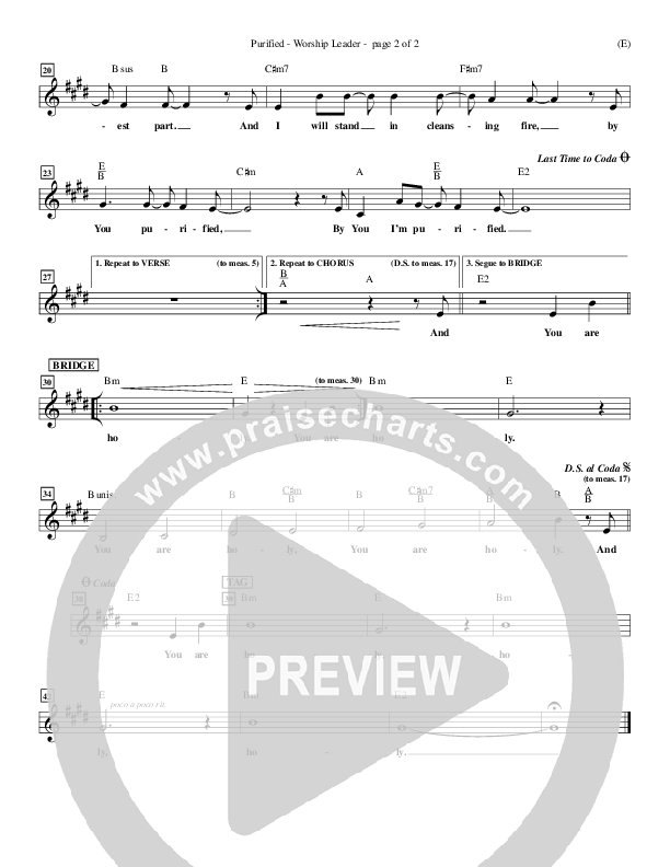 Purified Lead Sheet (Michael W. Smith)