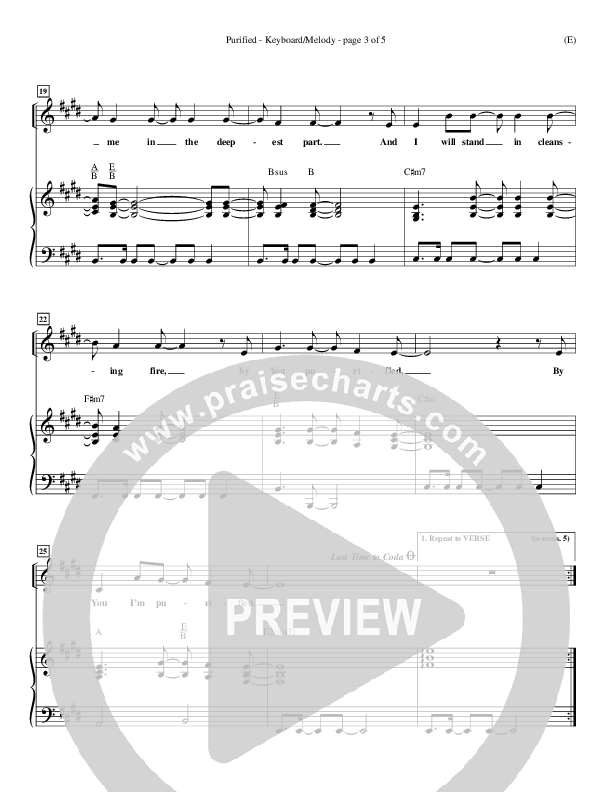 Purified Piano/Vocal (Michael W. Smith)