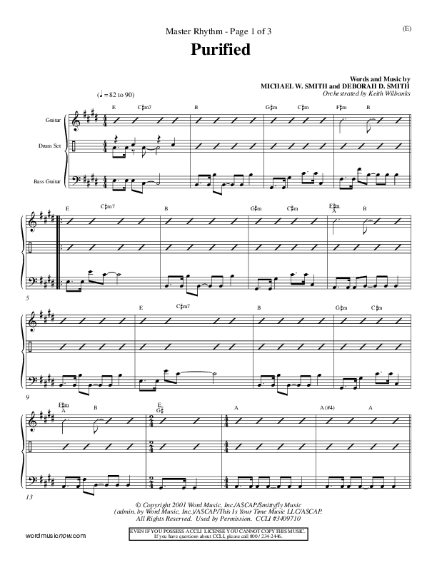 Purified Rhythm Chart (Michael W. Smith)