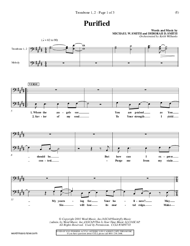 Purified Trombone 1/2 (Michael W. Smith)