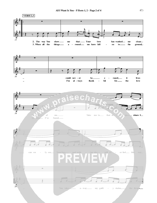 All I Want Is You French Horn 1/2 (Henry Seeley)