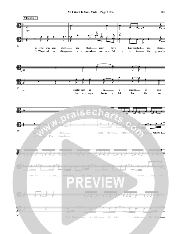 All I Want Is You Viola (Henry Seeley)