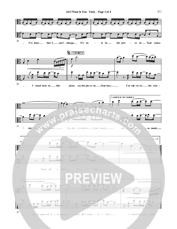 All I Want Is You Viola (Henry Seeley)