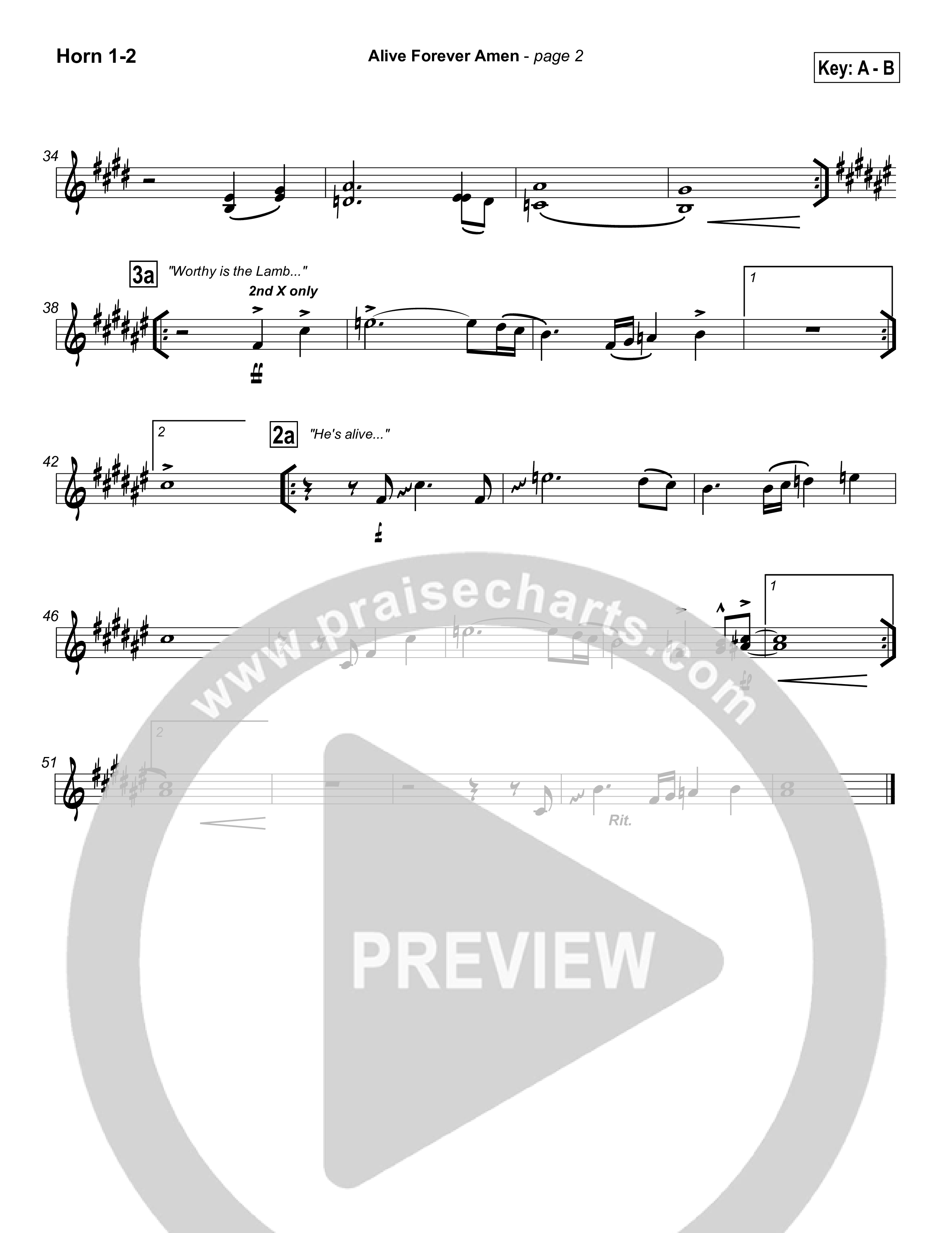 Alive Forever Amen French Horn 1/2 (Travis Cottrell)