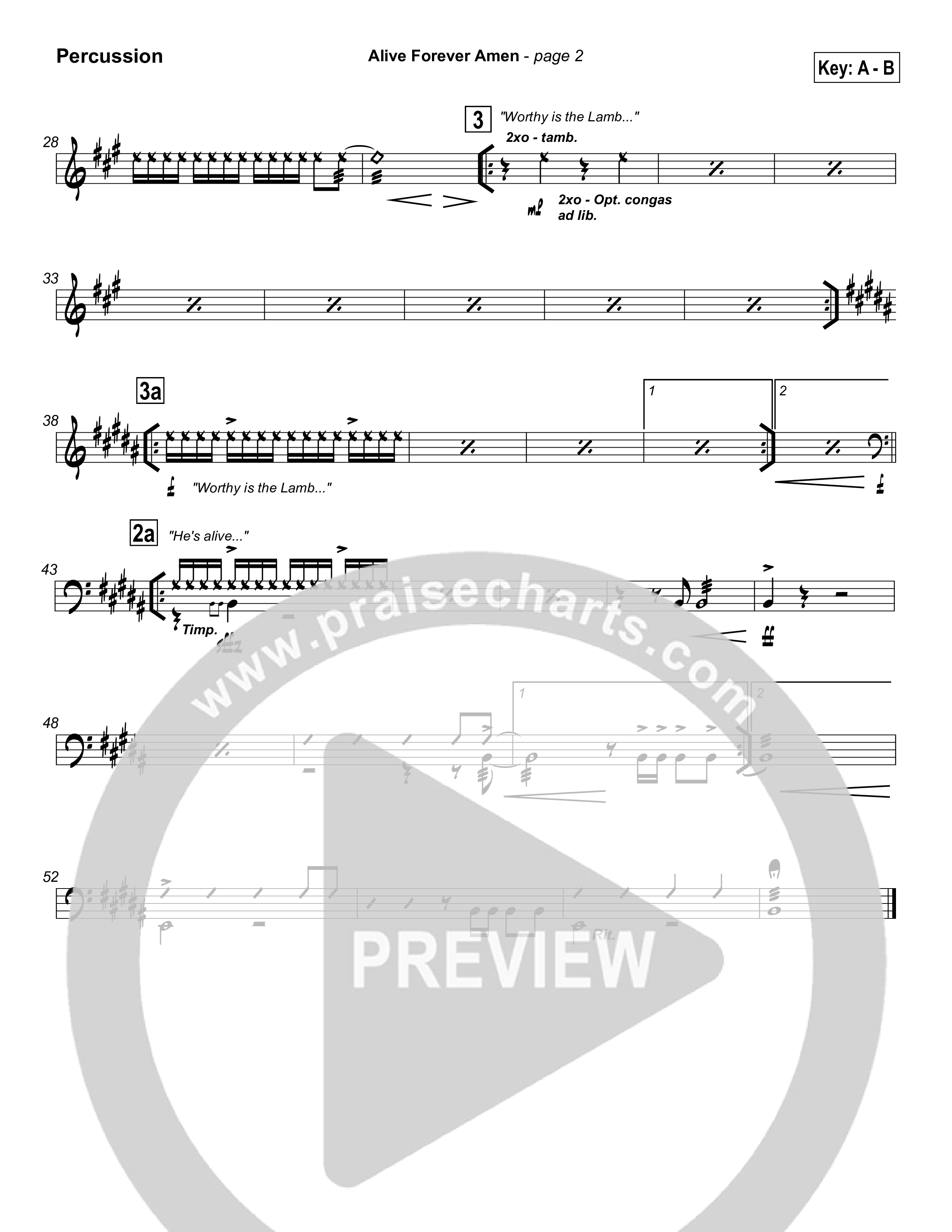 Alive Forever Amen Percussion (Travis Cottrell)