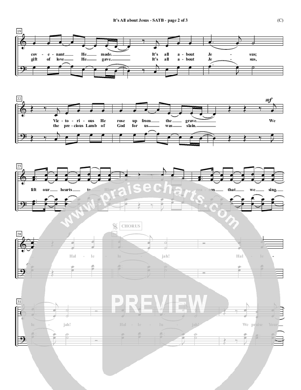 It's All About Jesus Choir Sheet (SATB) (Henry Seeley)