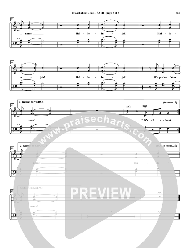 It's All About Jesus Choir Sheet (SATB) (Henry Seeley)