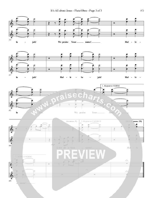 It's All About Jesus Flute/Oboe (Henry Seeley)