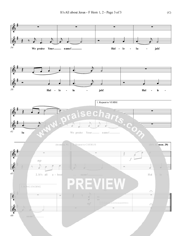 It's All About Jesus French Horn 1/2 (Henry Seeley)