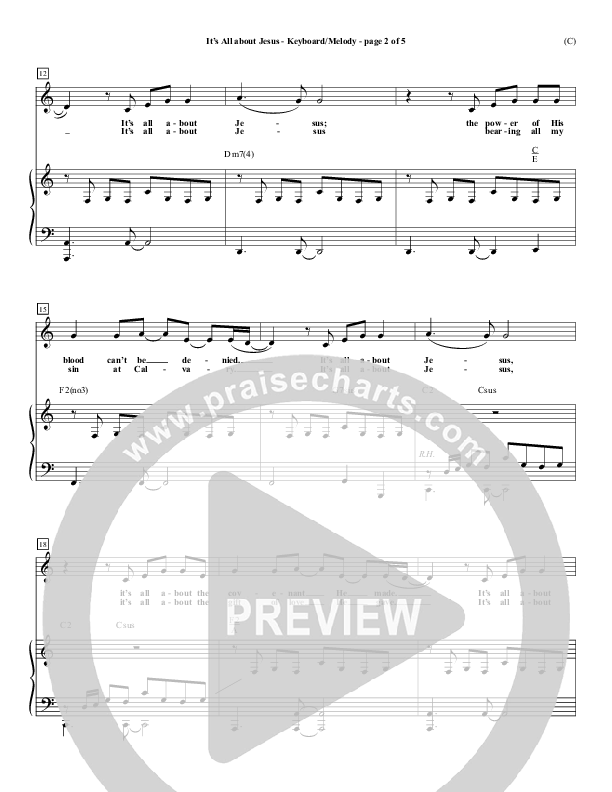 It's All About Jesus Lead Sheet (Henry Seeley)