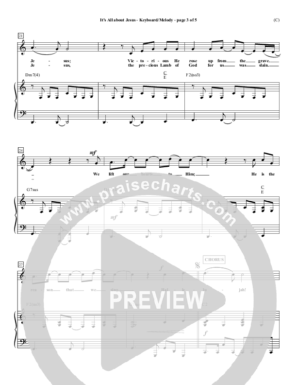 It's All About Jesus Lead Sheet (Henry Seeley)