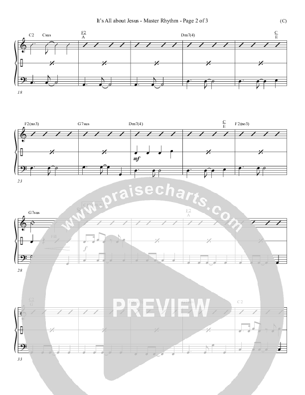 It's All About Jesus Rhythm Chart (Henry Seeley)