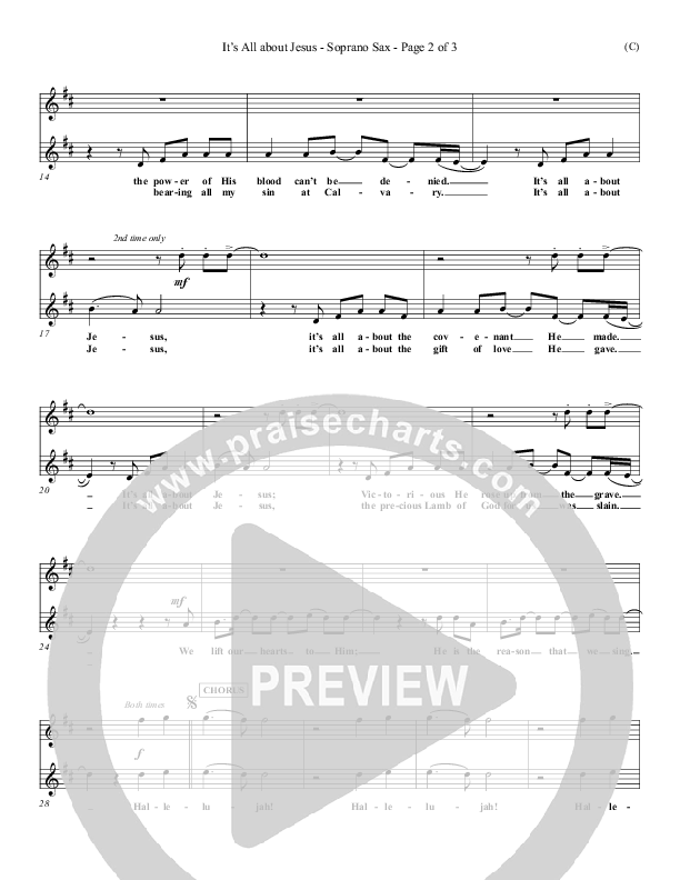 It's All About Jesus Soprano Sax (Henry Seeley)