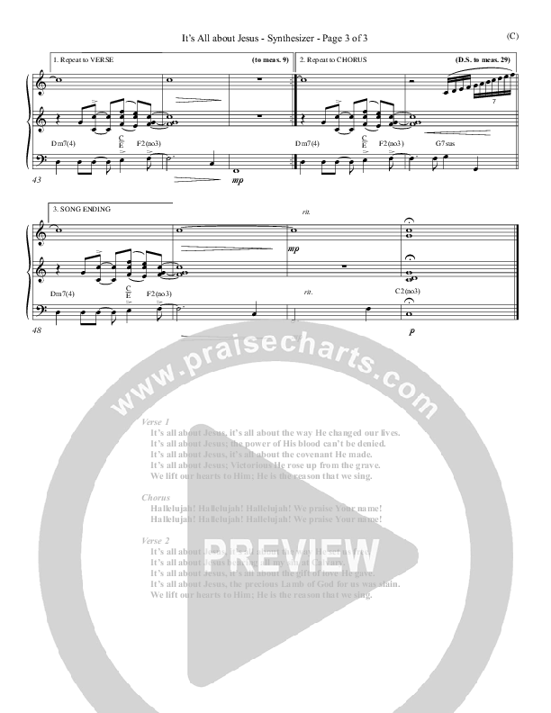 It's All About Jesus Synth (Henry Seeley)