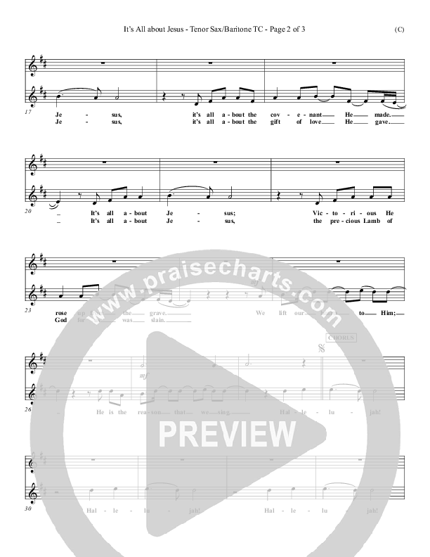 It's All About Jesus Tenor Sax/Baritone T.C. (Henry Seeley)