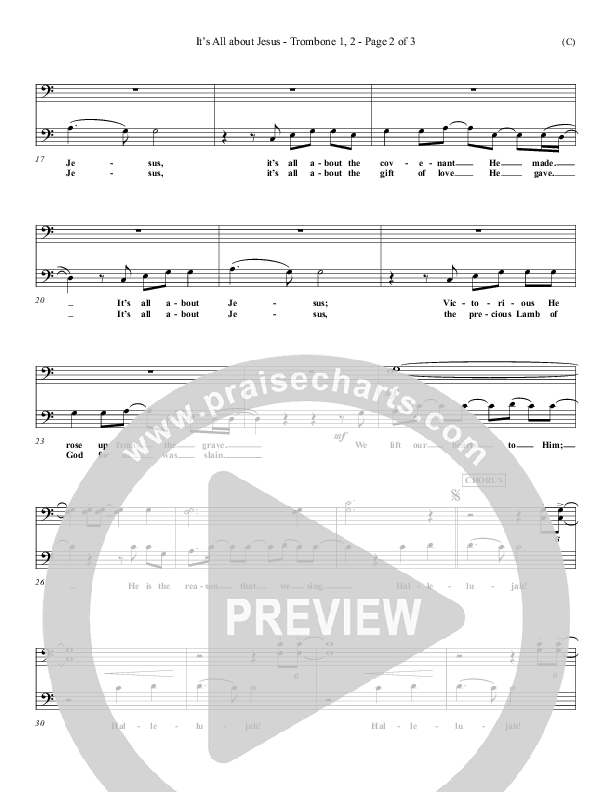 It's All About Jesus Trombone 1/2 (Henry Seeley)