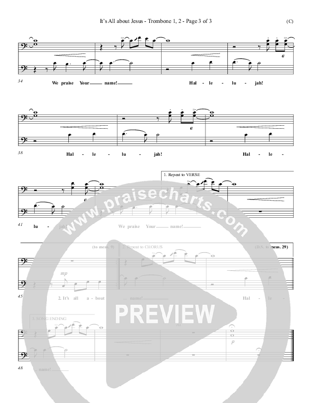 It's All About Jesus Trombone 1/2 (Henry Seeley)