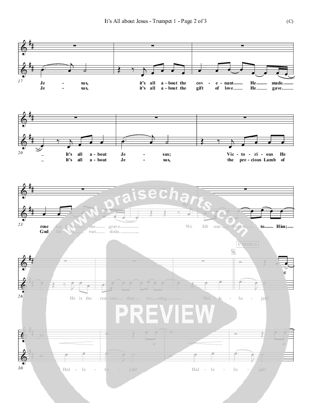 It's All About Jesus Trumpet 1 (Henry Seeley)