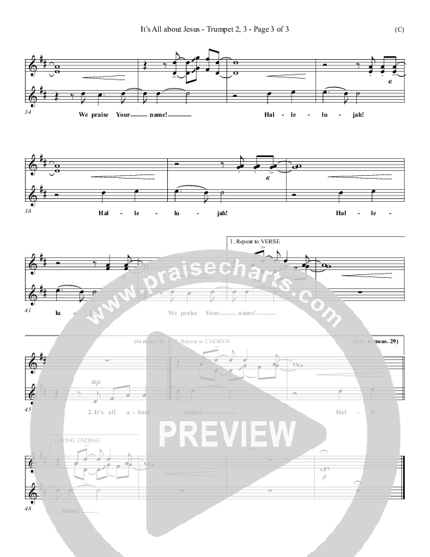 It's All About Jesus Trumpet 2/3 (Henry Seeley)