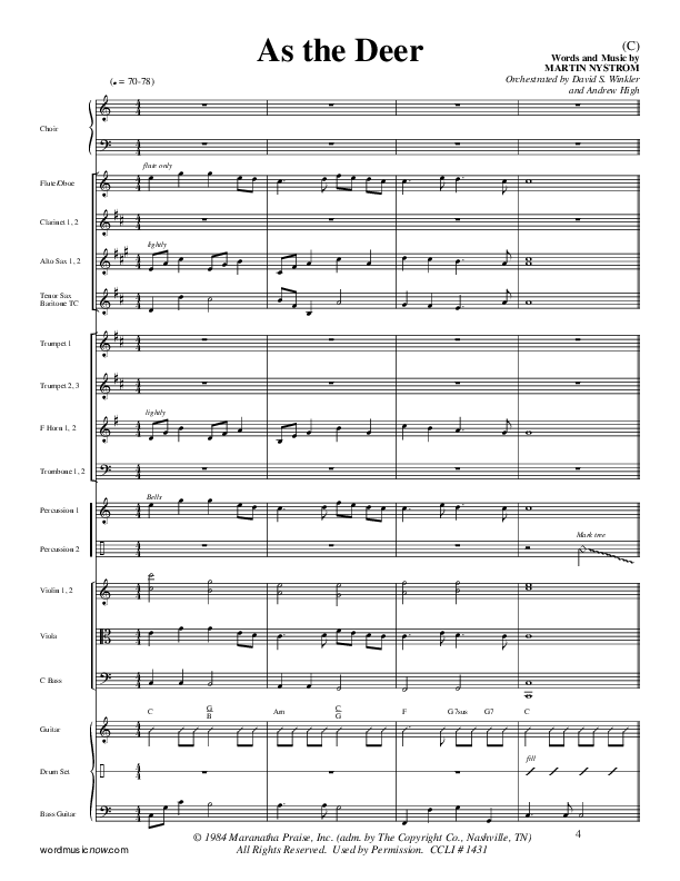 As The Deer Conductor's Score (Martin Nystrom)