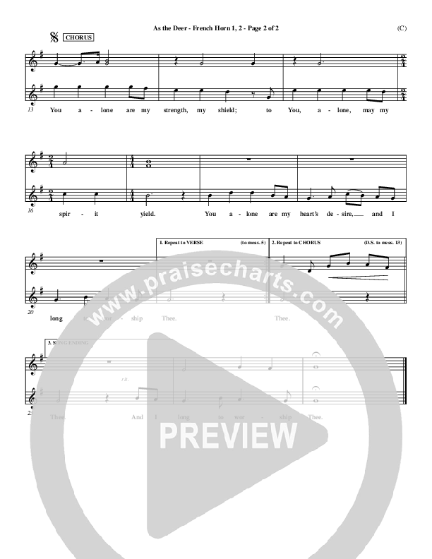 As The Deer French Horn 1/2 (Martin Nystrom)