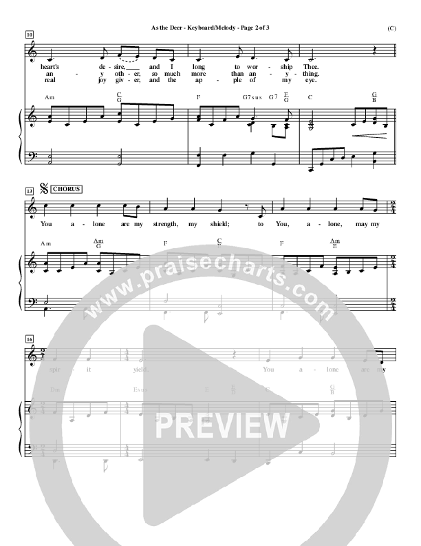 As The Deer Lead Sheet (Martin Nystrom)