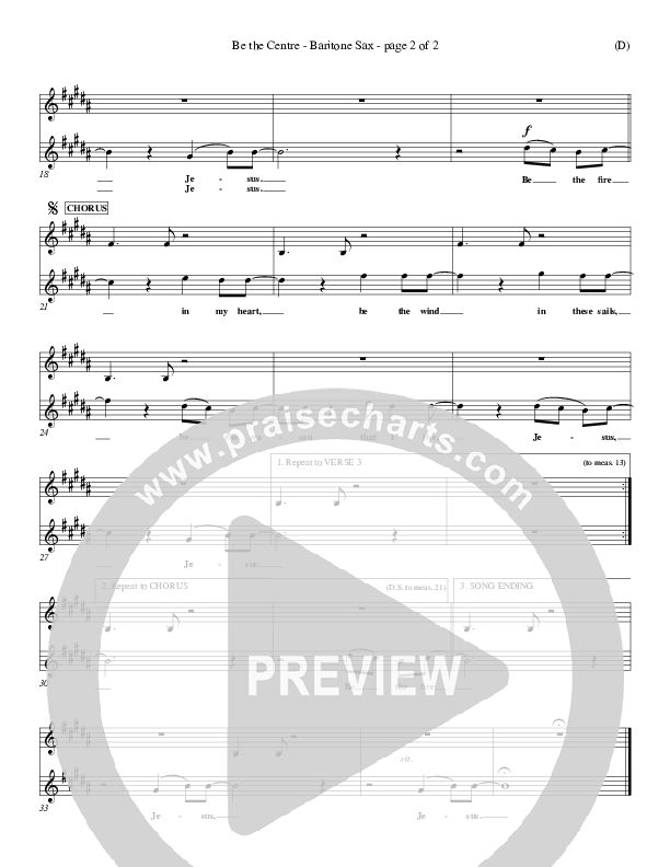 Be The Centre Bari Sax (Michael Frye)