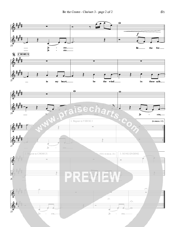 Be The Centre Clarinet 3 (Michael Frye)