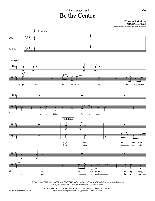 Be The Centre Contrabass (Michael Frye)