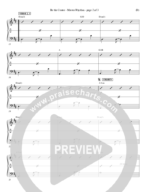 Be The Centre Rhythm Chart (Michael Frye)