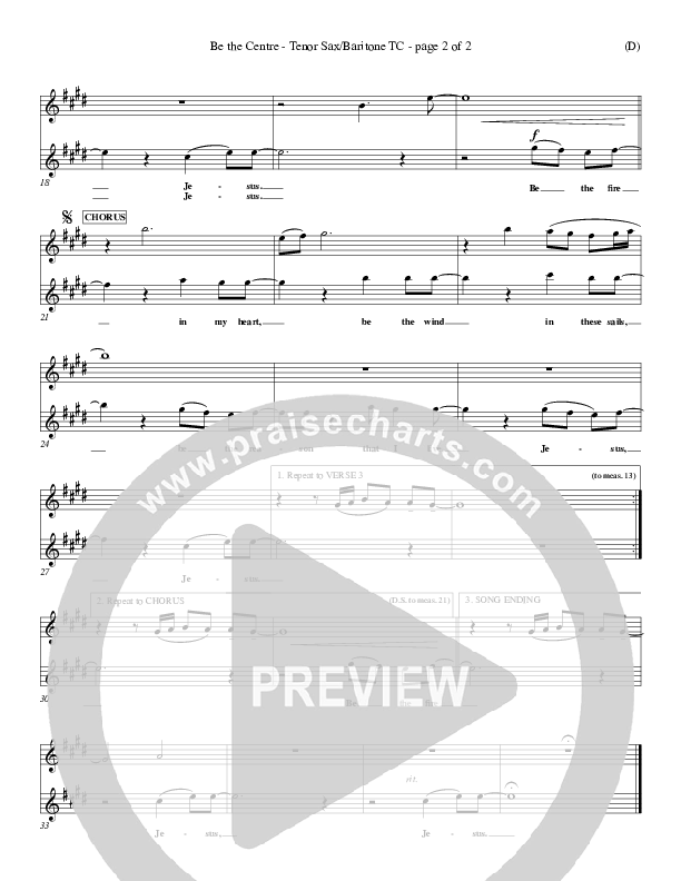 Be The Centre Tenor Sax 2 (Michael Frye)