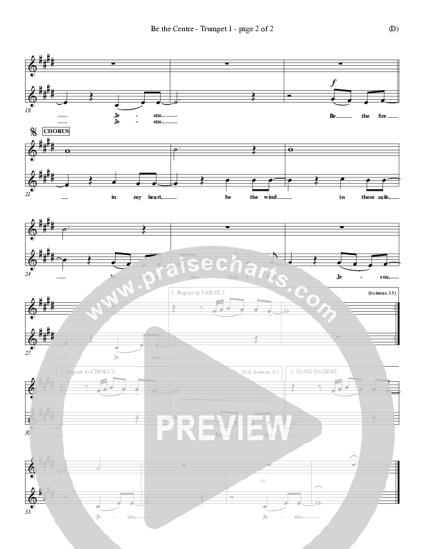 Be The Centre Trumpet 1 (Michael Frye)