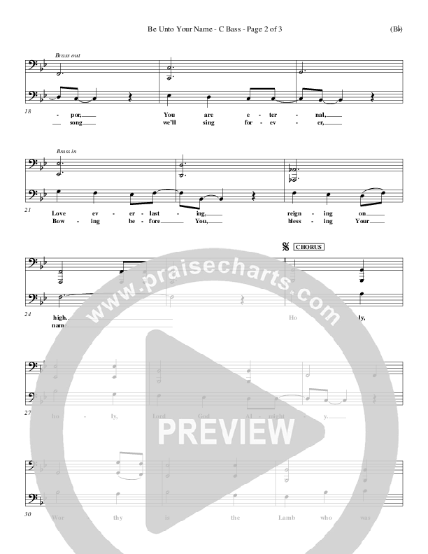 Be Unto Your Name Contrabass (Lynn DeShazo)