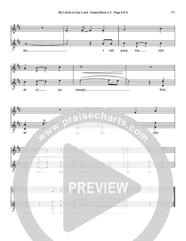 My Life Is In You French Horn 1/2 (Daniel Gardner)