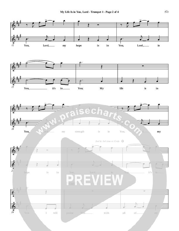 My Life Is In You Trumpet 1 (Daniel Gardner)