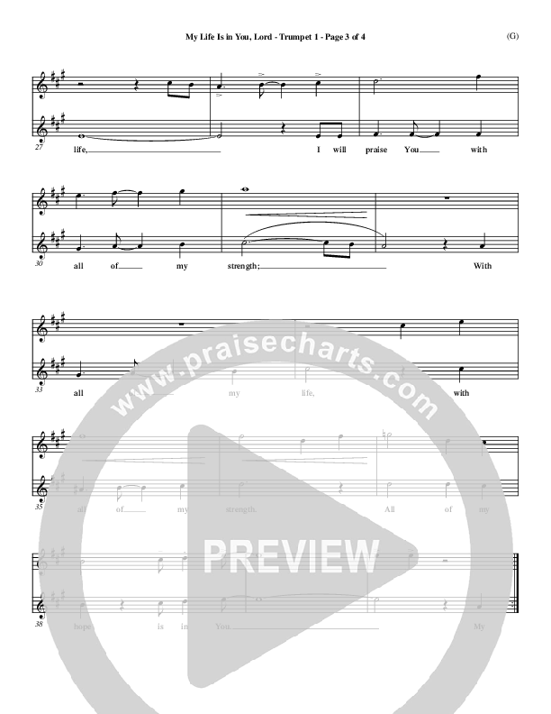 My Life Is In You Trumpet 1 (Daniel Gardner)