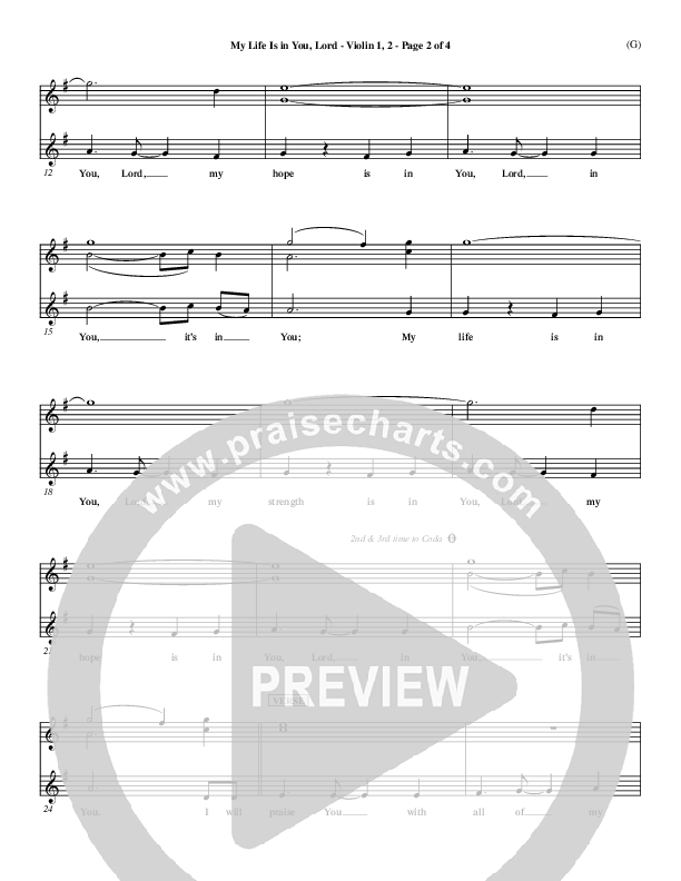 My Life Is In You Violin 1/2 (Daniel Gardner)