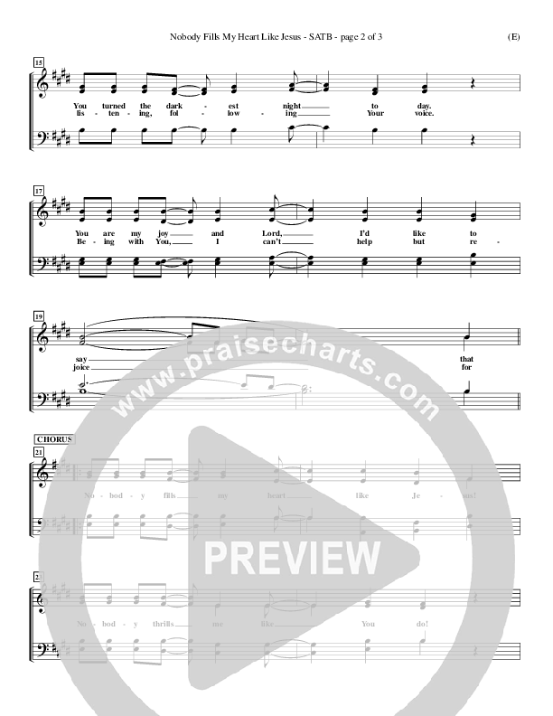 Nobody Fills My Heart Like Jesus Choir Vocals (SATB) (Dennis Jernigan)