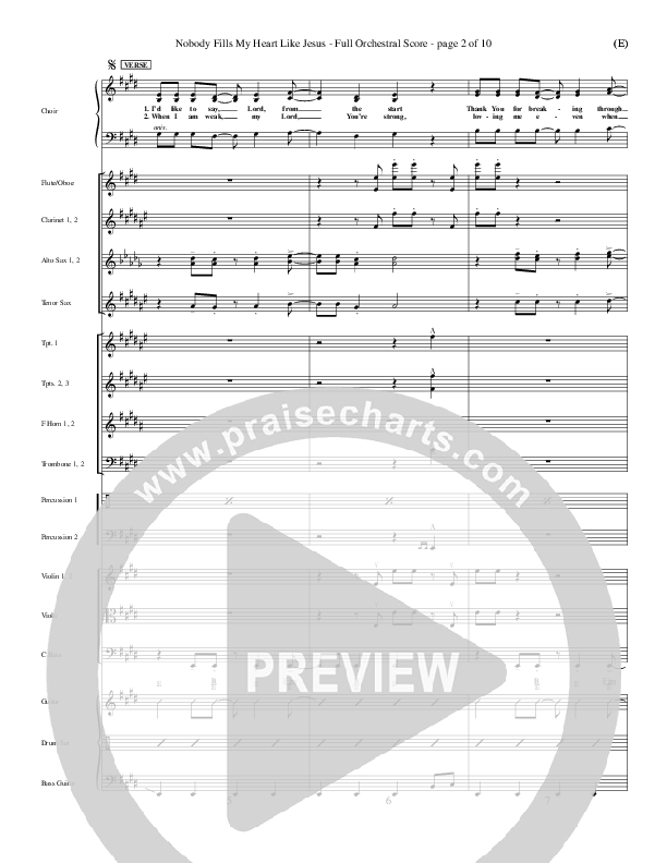 Nobody Fills My Heart Like Jesus Orchestration (Dennis Jernigan)