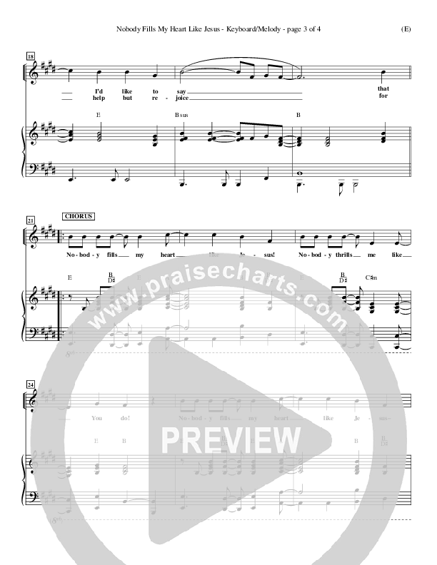 Nobody Fills My Heart Like Jesus Piano/Vocal (Dennis Jernigan)