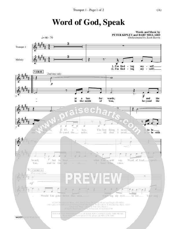 Word Of God Speak Trumpet 1 (Bart Millard)