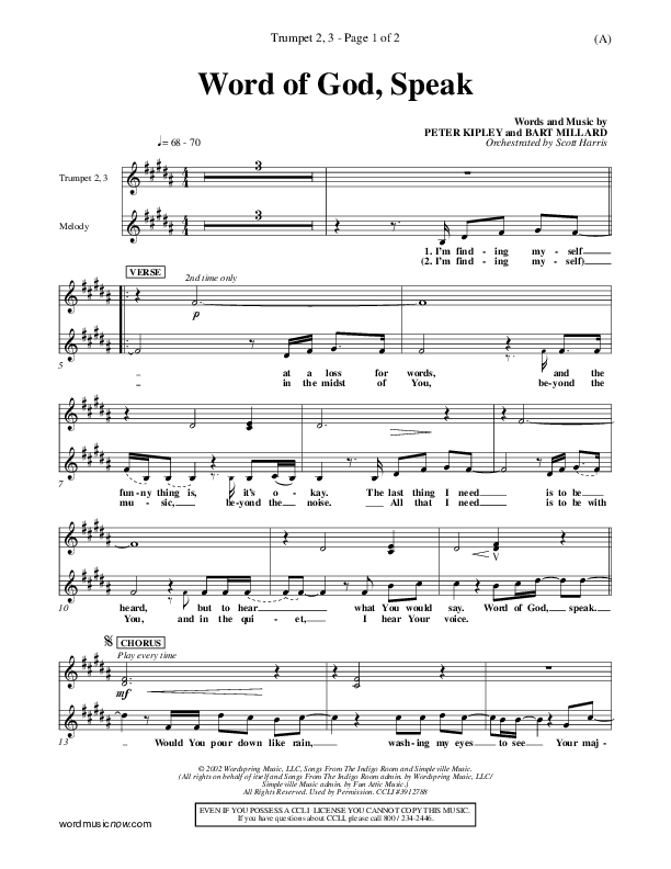 Word Of God Speak Trumpet 2/3 (Bart Millard)