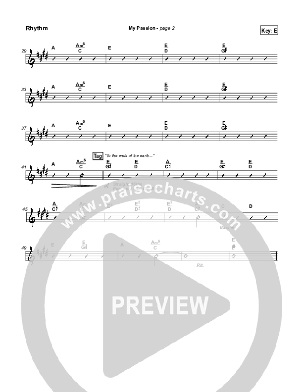 My Passion Rhythm Chart (Travis Cottrell)