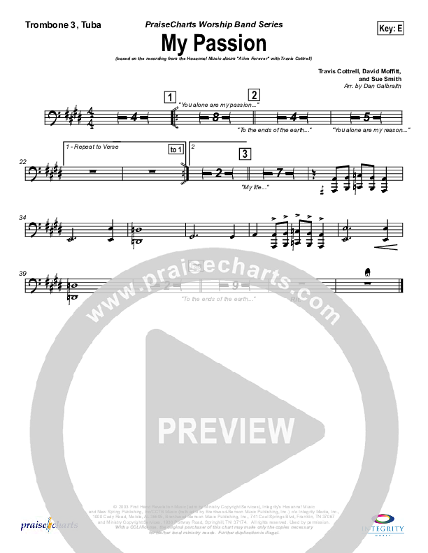 My Passion Trombone 3/Tuba (Travis Cottrell)