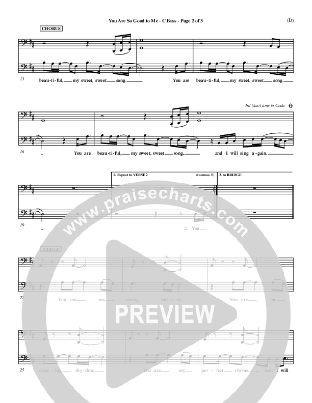 You Are So Good To Me Contrabass ()