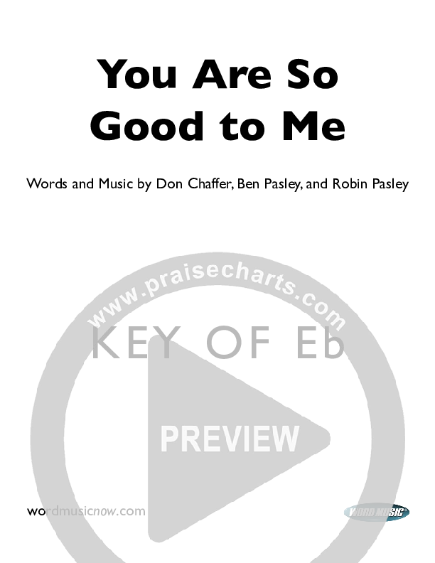 You Are So Good To Me Cover Sheet ()