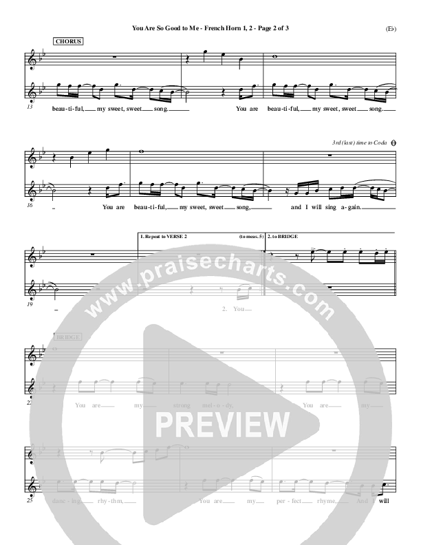 You Are So Good To Me French Horn 1 ()